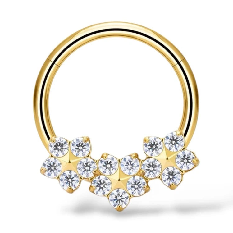 Shiny Flower Clicker Hoop