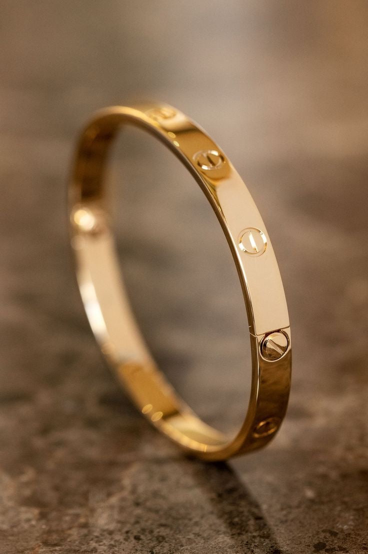 Love Clear Golden Bracelet