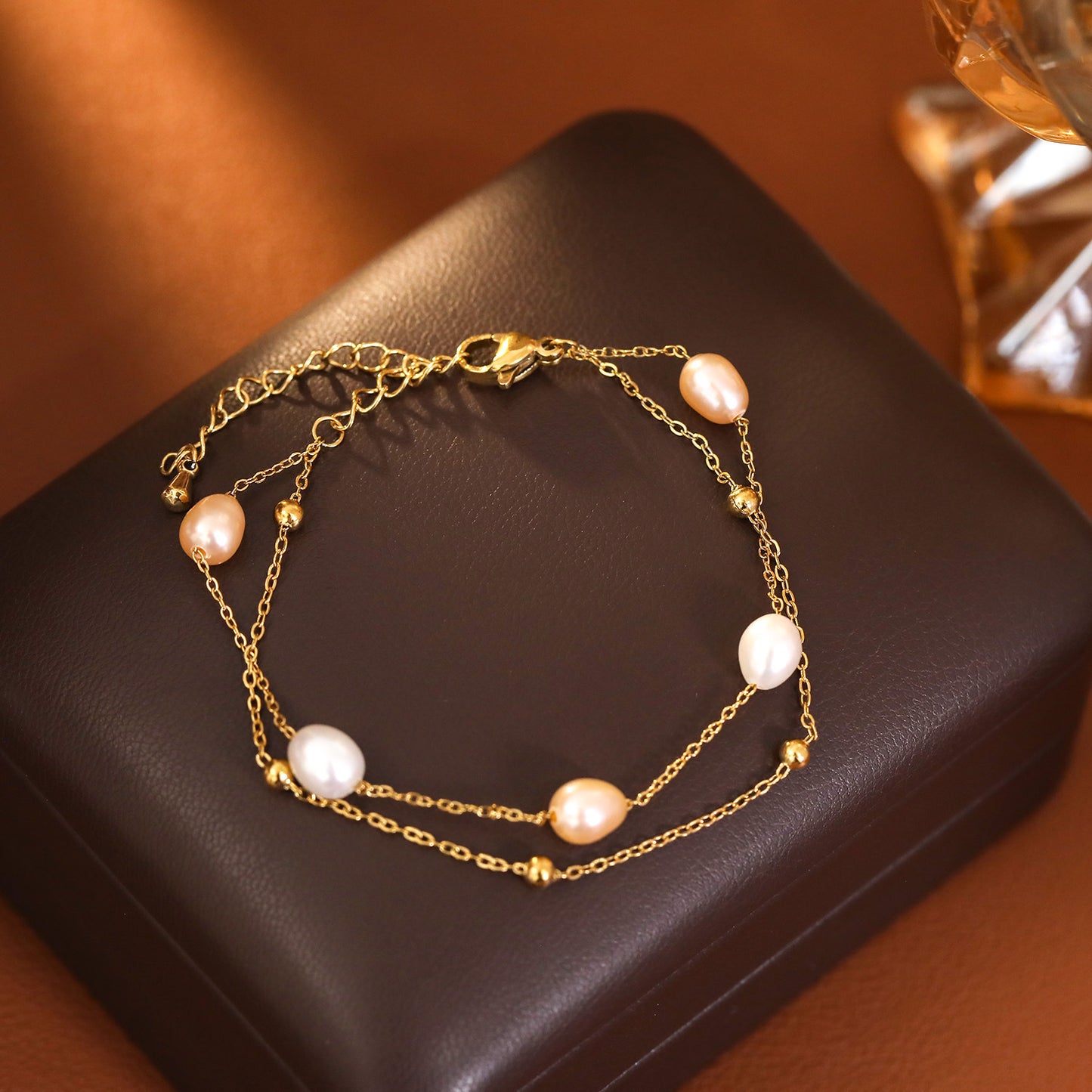 Rosé Natural Pearls Bracelet