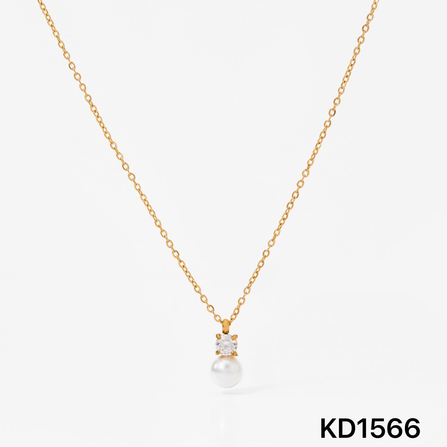 Pearl & Crystal Drop Necklace