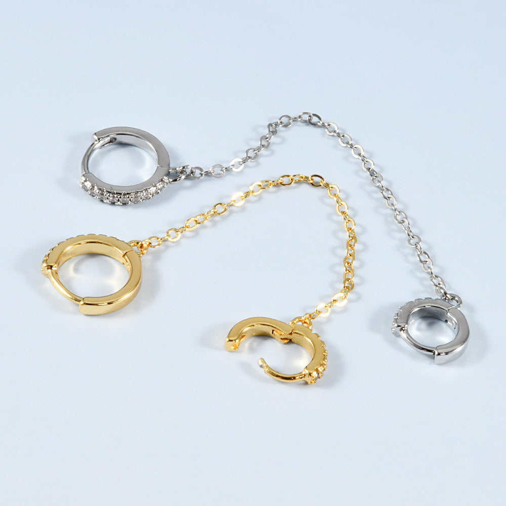 Noelle Chain Huggies