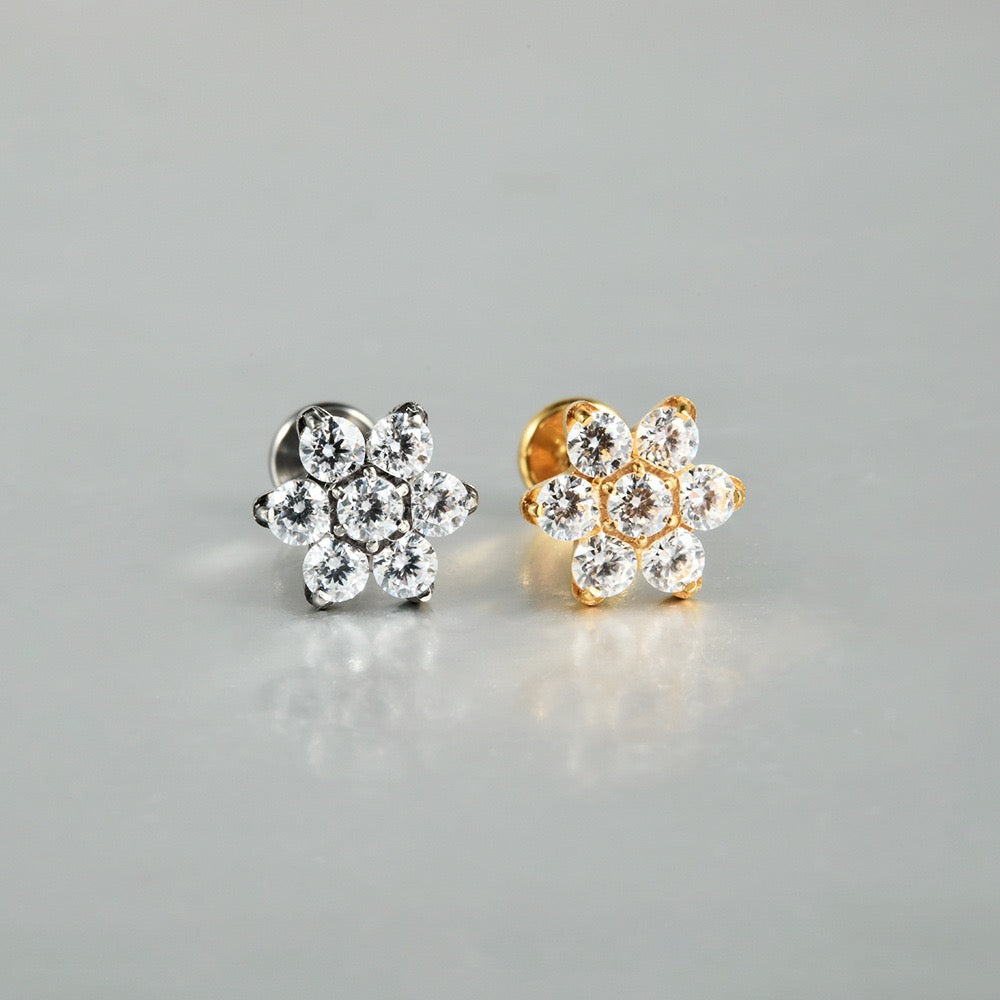 Shiny Flower Labret