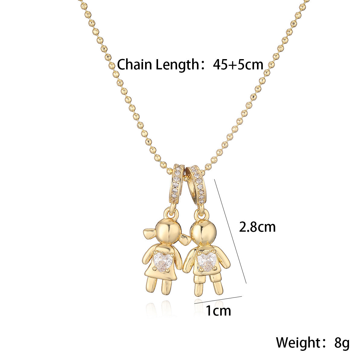 Shiny Petit Duo Necklace