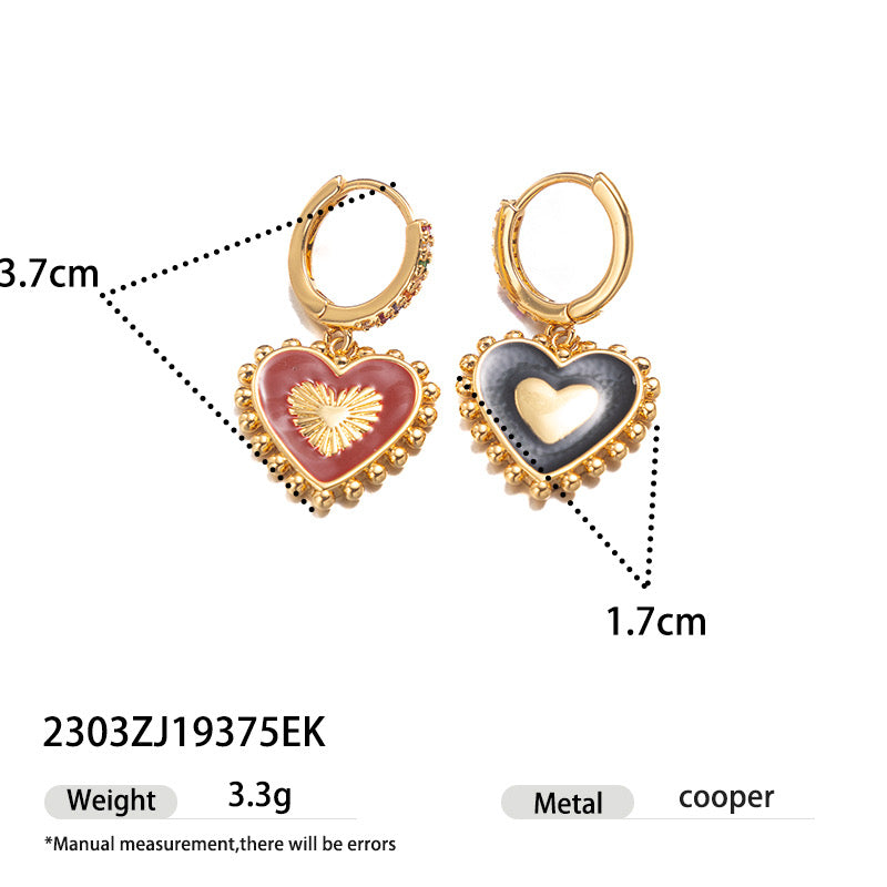 Two Sides Heart Huggies