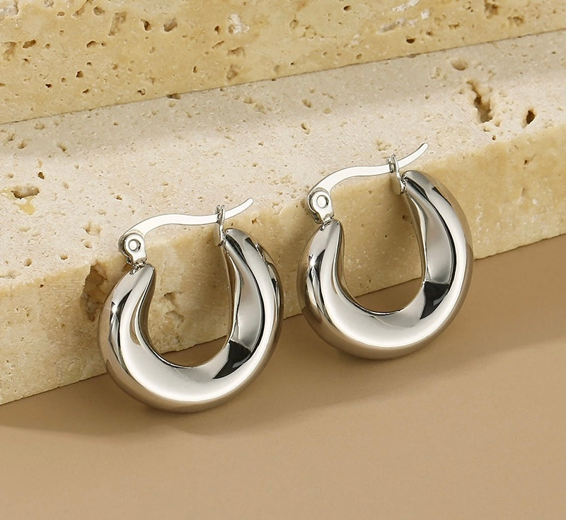 Clarisse Silver Hoops