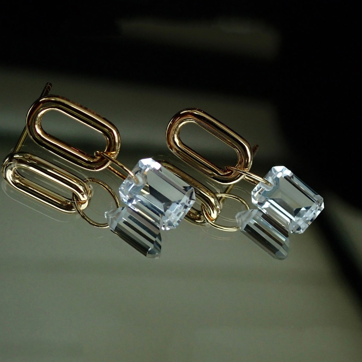 Dangling Crystal Studs