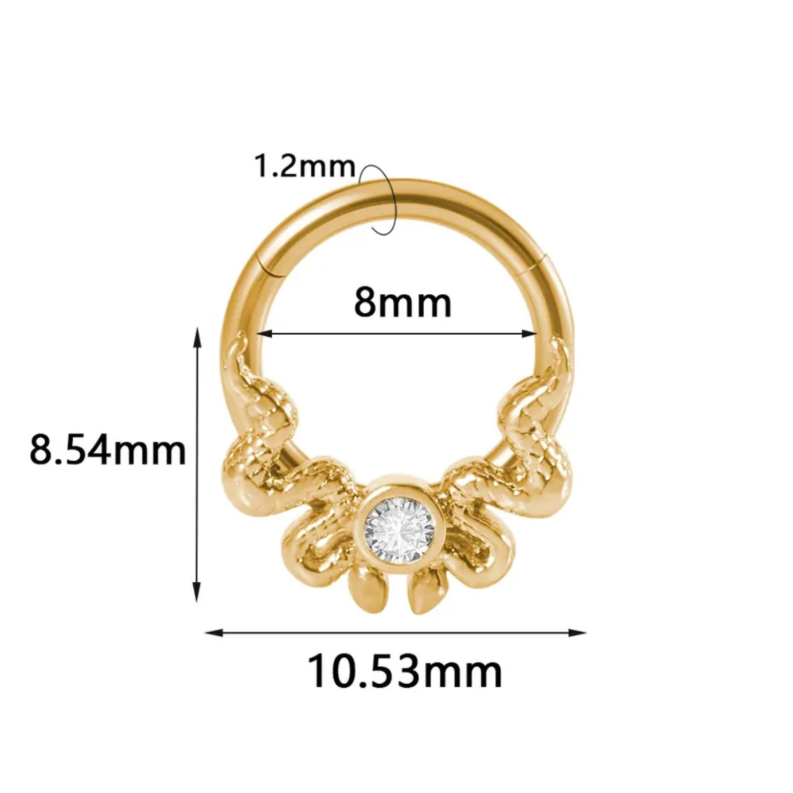 Double Snake Clicker Hoop