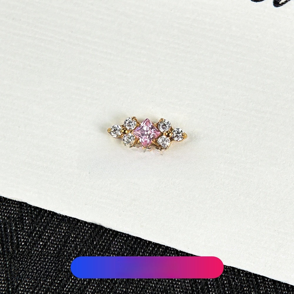 Rose Crystal Labret