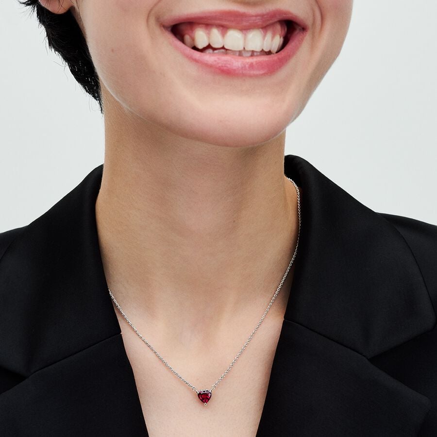 Red Heart Pandora Necklace