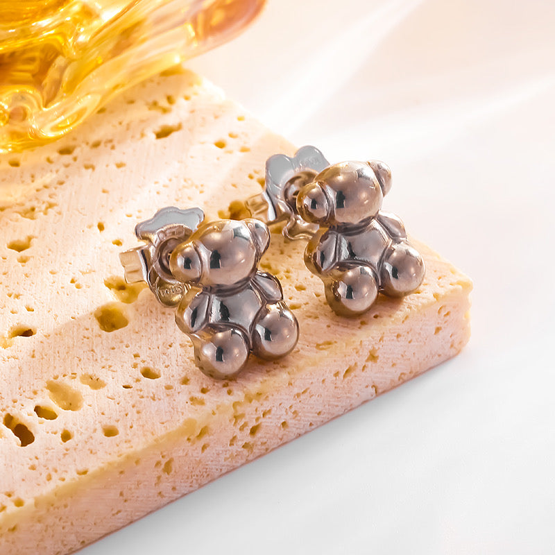 The Bear Silver Studs