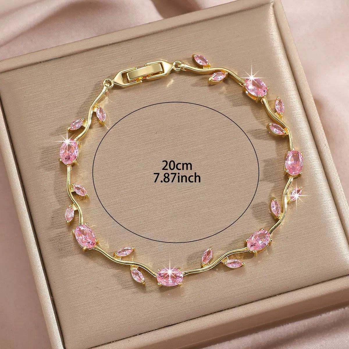 Pink Shiny Tulip Bracelet