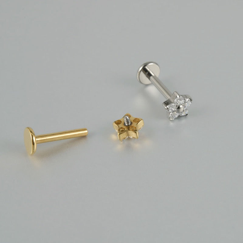 Mini Crystal Flower Labret