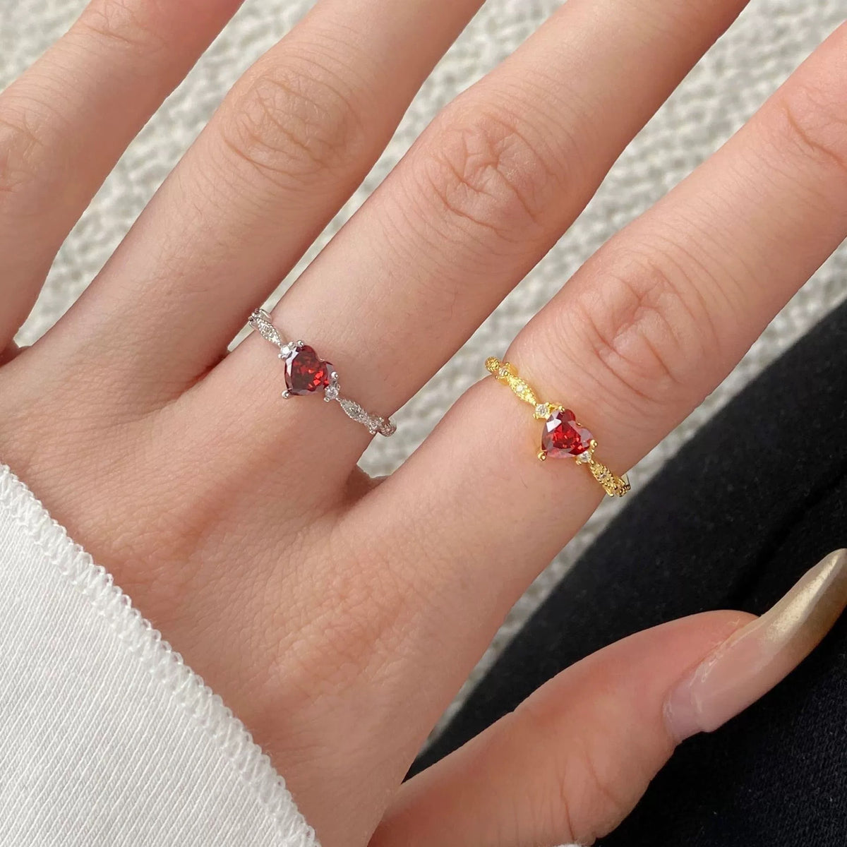 Cupid Silver Heart Ring