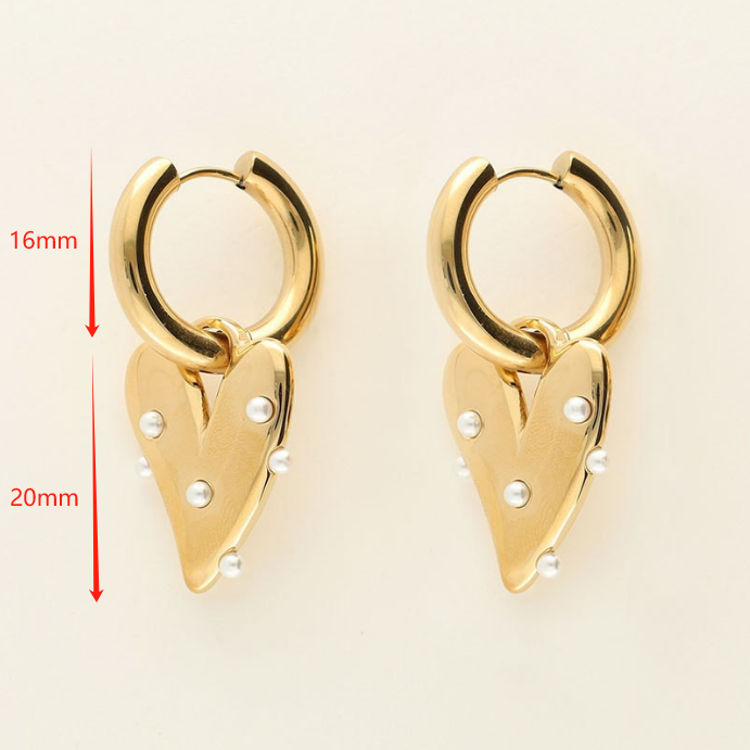 Loving Pearl Golden Hoops
