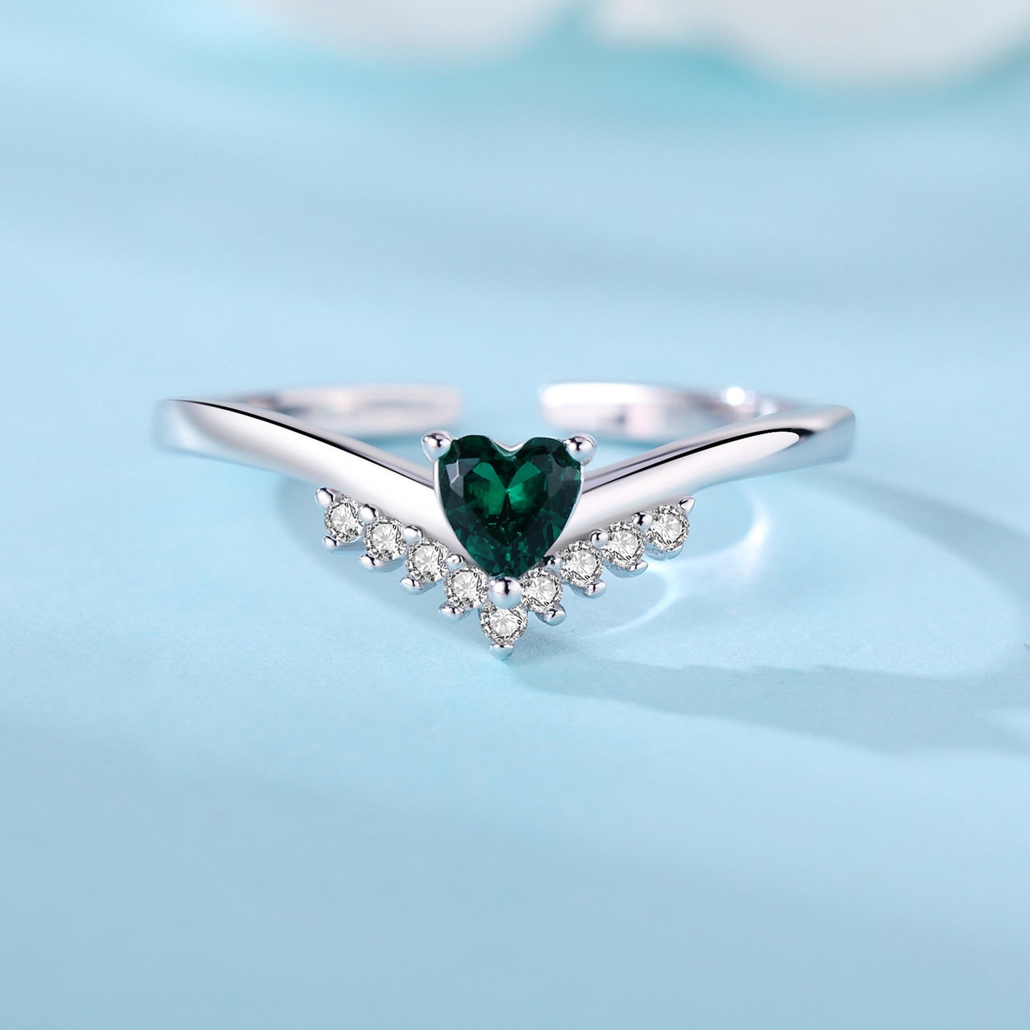 Emerald Heart Ring