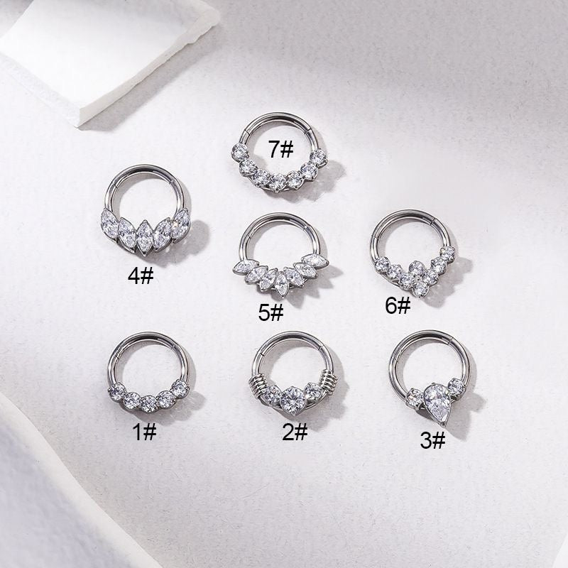 Shiny Silver Clicker Hoops