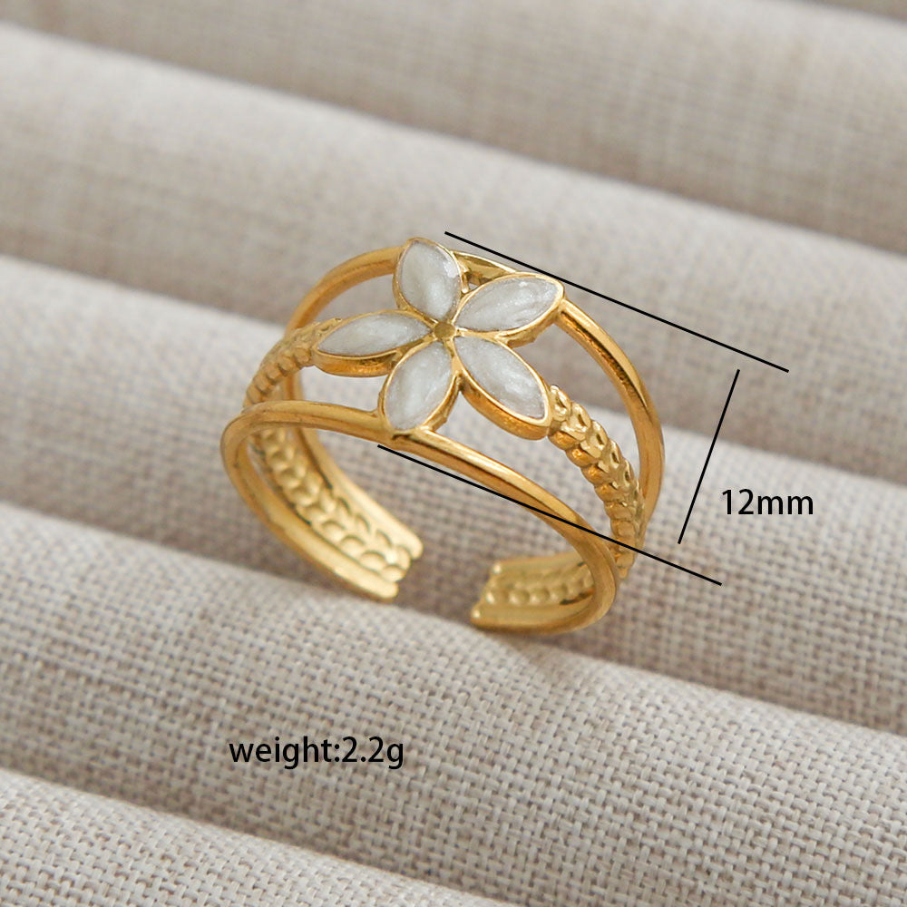 White Flower Ring