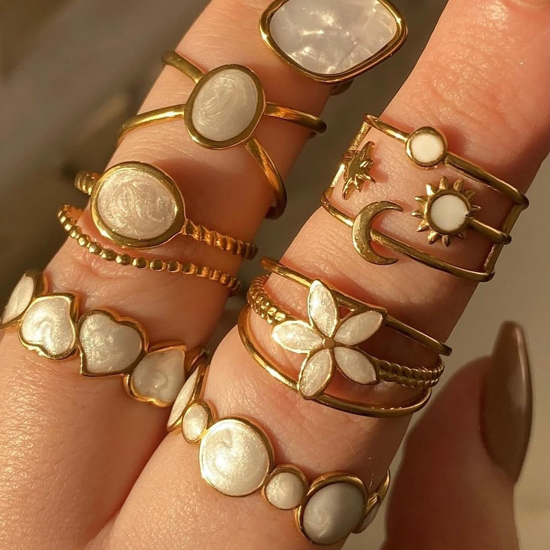 White Flower Ring