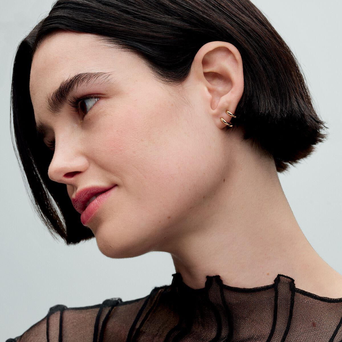 Pandora Double Huggies Hoops