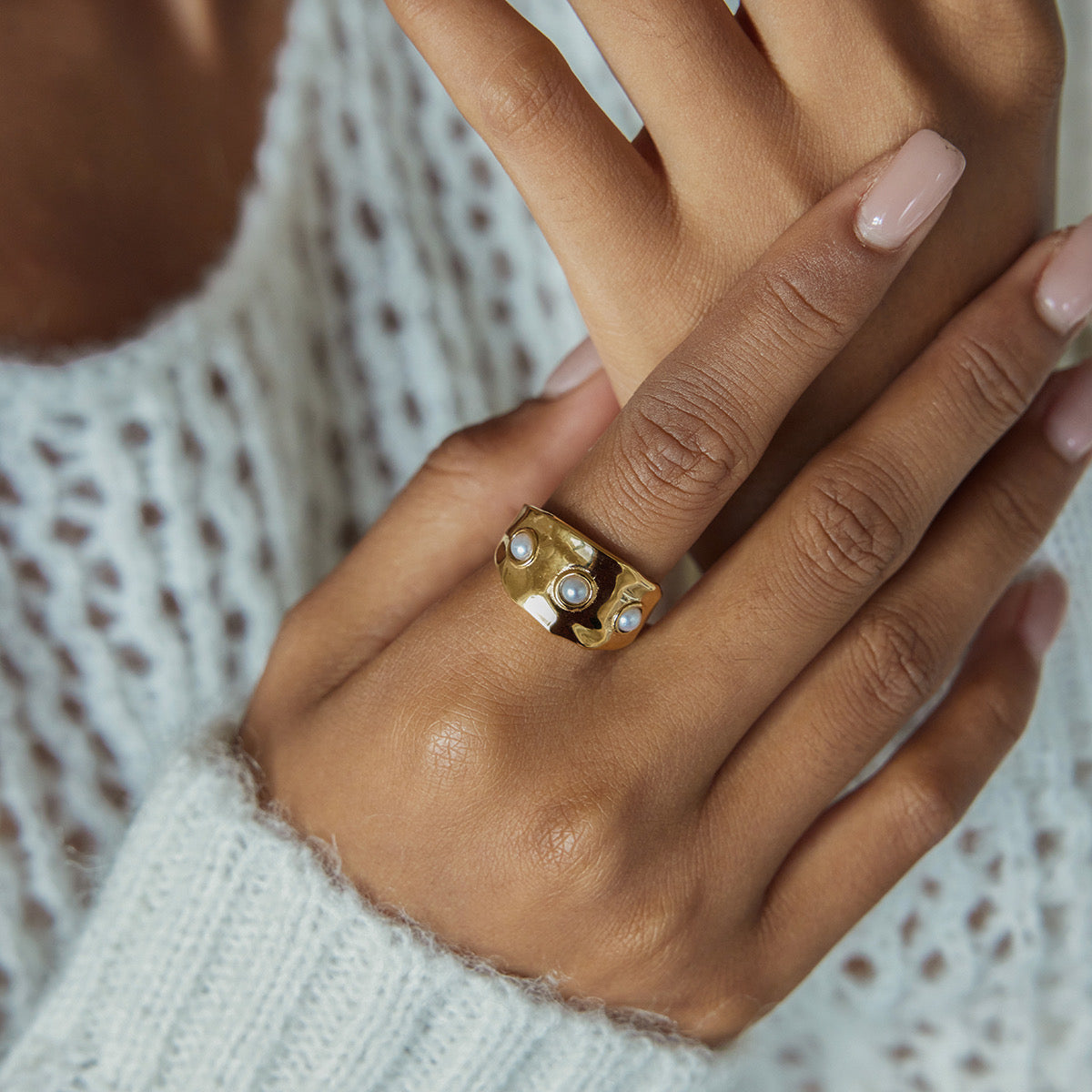 Chunky Pearl Ring