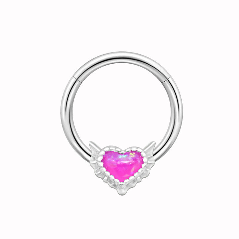 Pink Heart Clicker Hoops