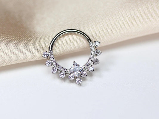 Ethereal Silver Clicker Hoop