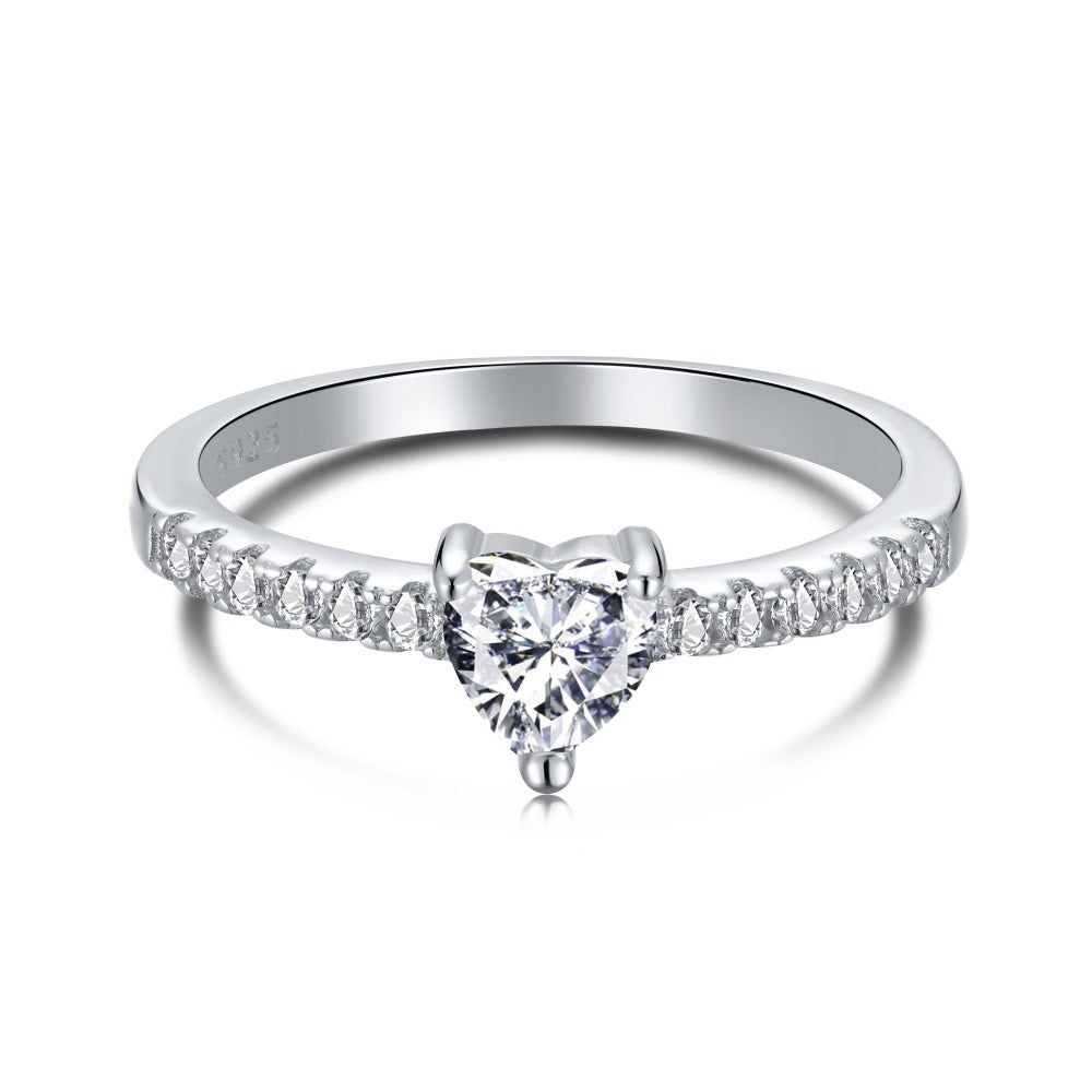 Crystal Heart Ring