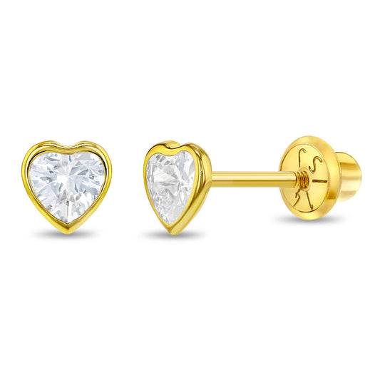 Hearts 14k Solid Gold Earrings