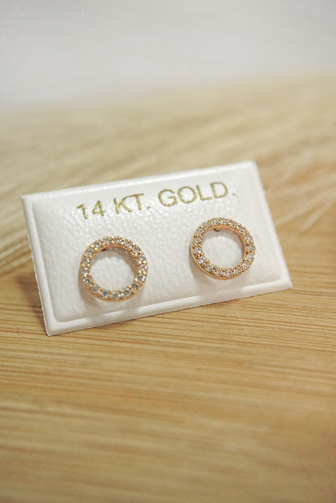 Luxury Circle 14k Solid Gold Earrings