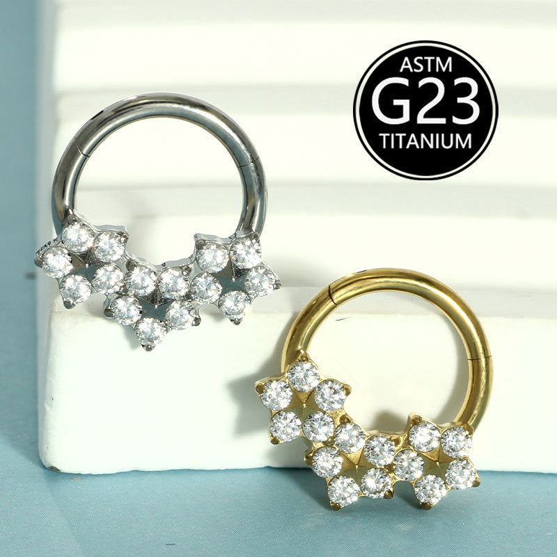 Shiny Flower Clicker Hoop