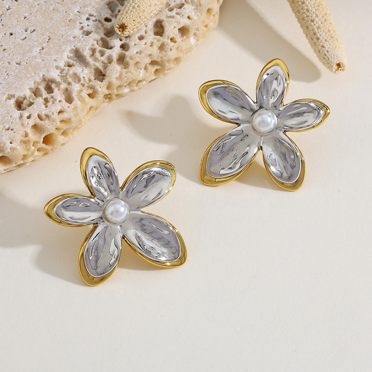 Dual Flower Earrings