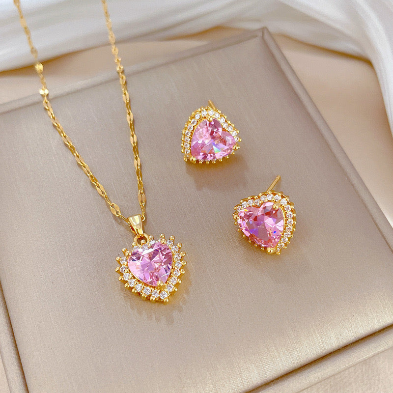 Blush Heart Pink Set