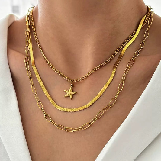 Starfish Layers Necklace