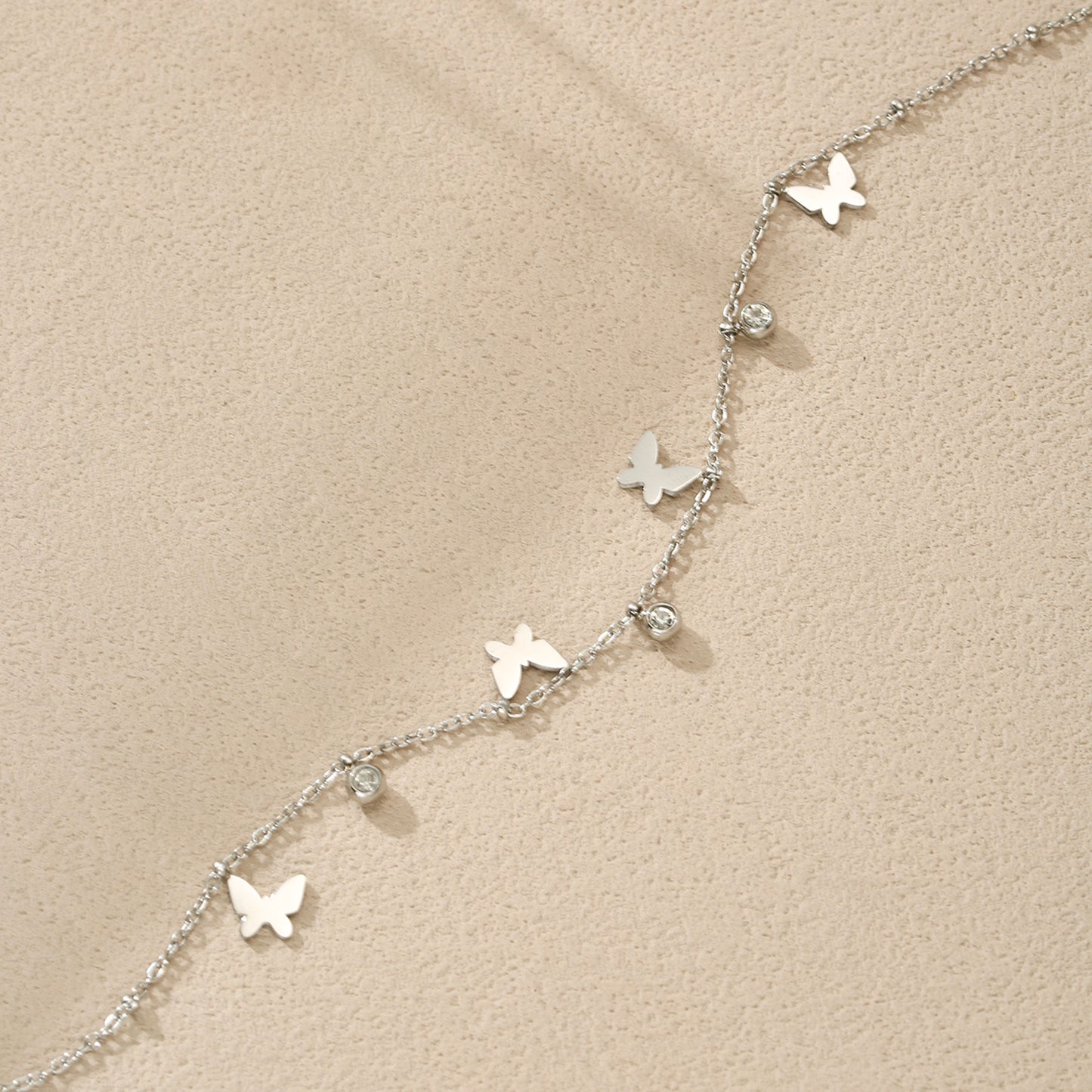 Butterfly Silver Anklet