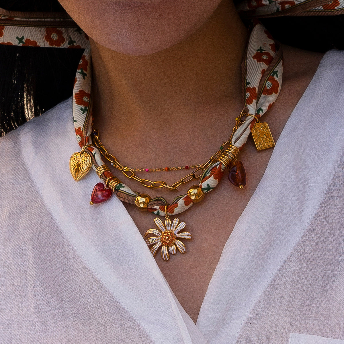 Scarf Charms Necklace