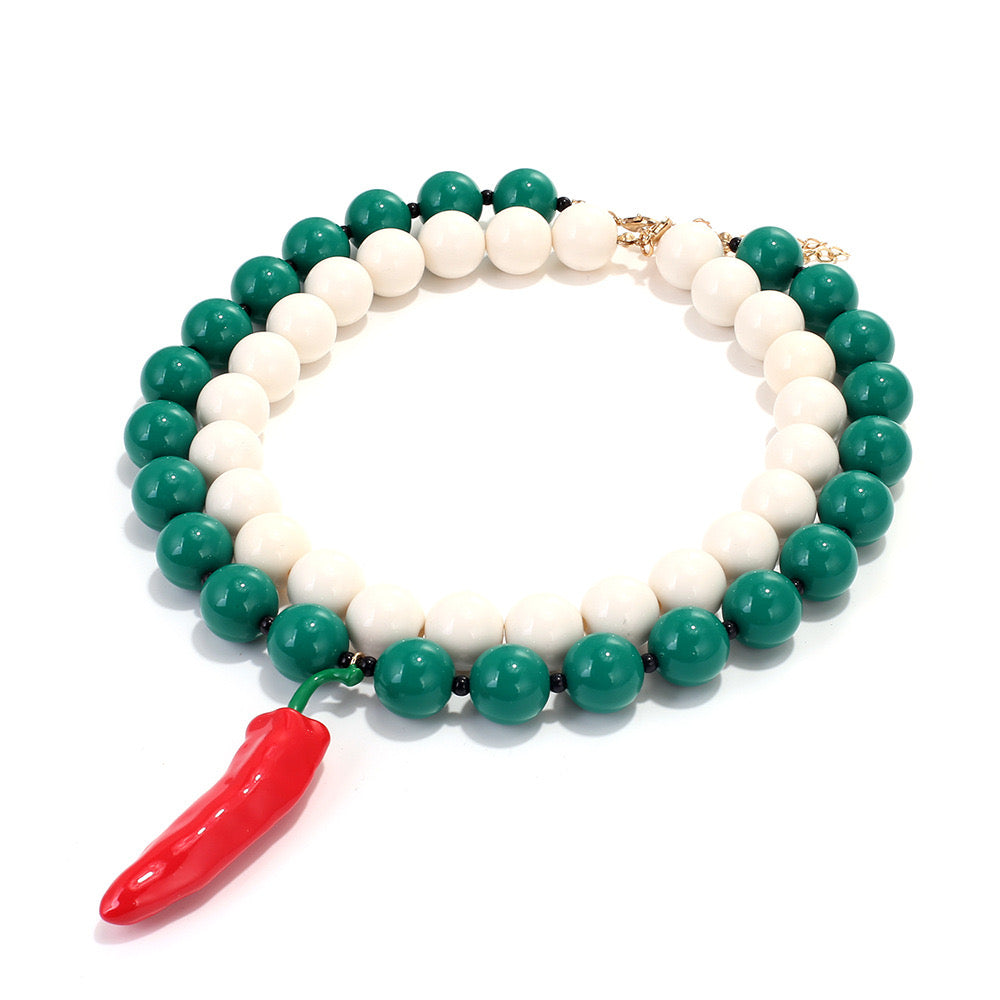 Hot Chilli Candy Bead Necklace