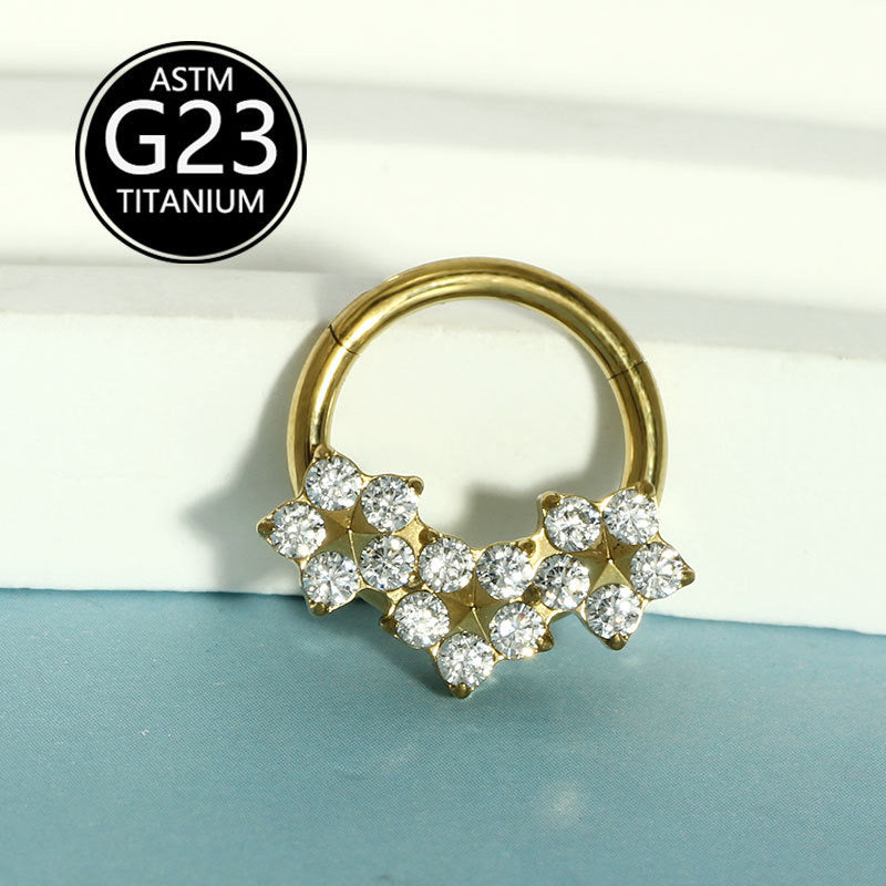 Shiny Flower Clicker Hoop
