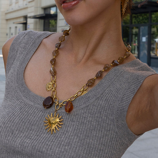 Brown Sunstone Necklace