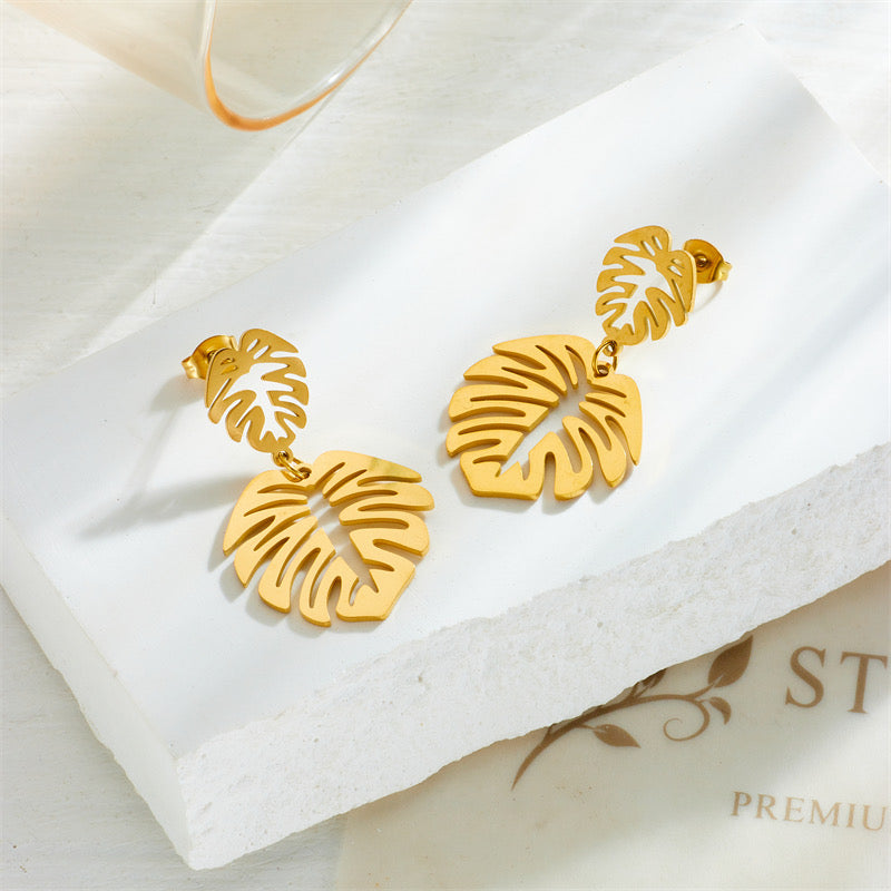 Monstera Earrings