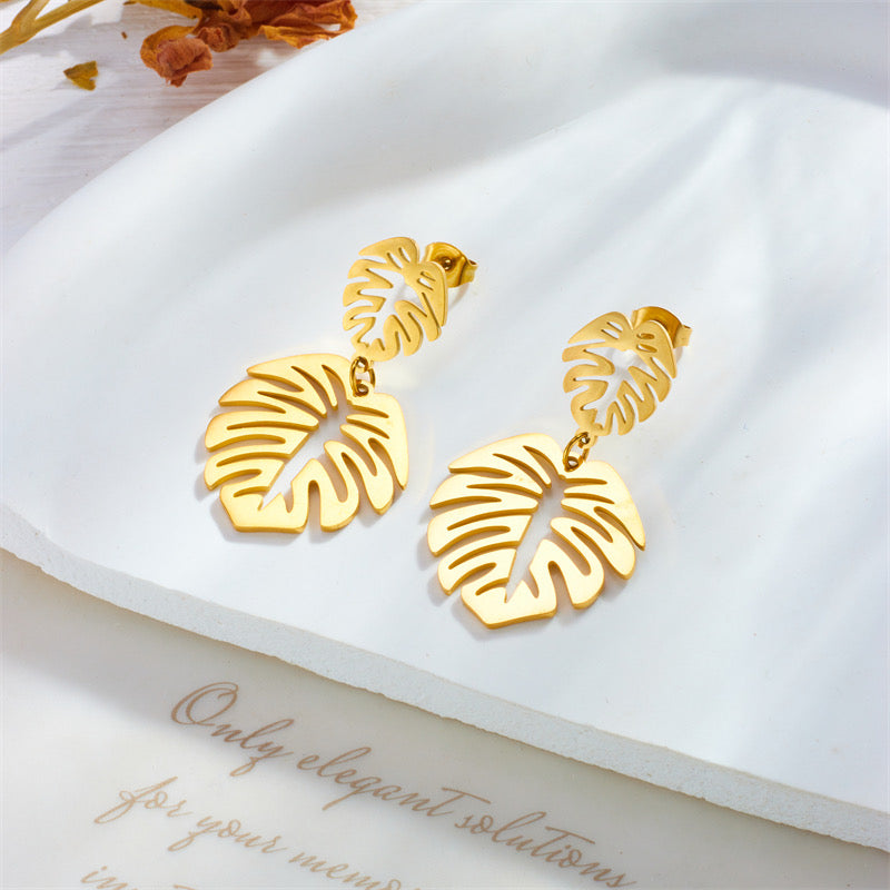 Monstera Earrings