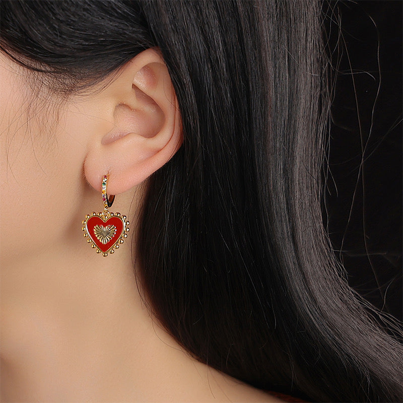 Two Sides Heart Huggies