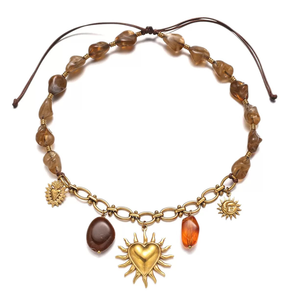 Brown Sunstone Necklace