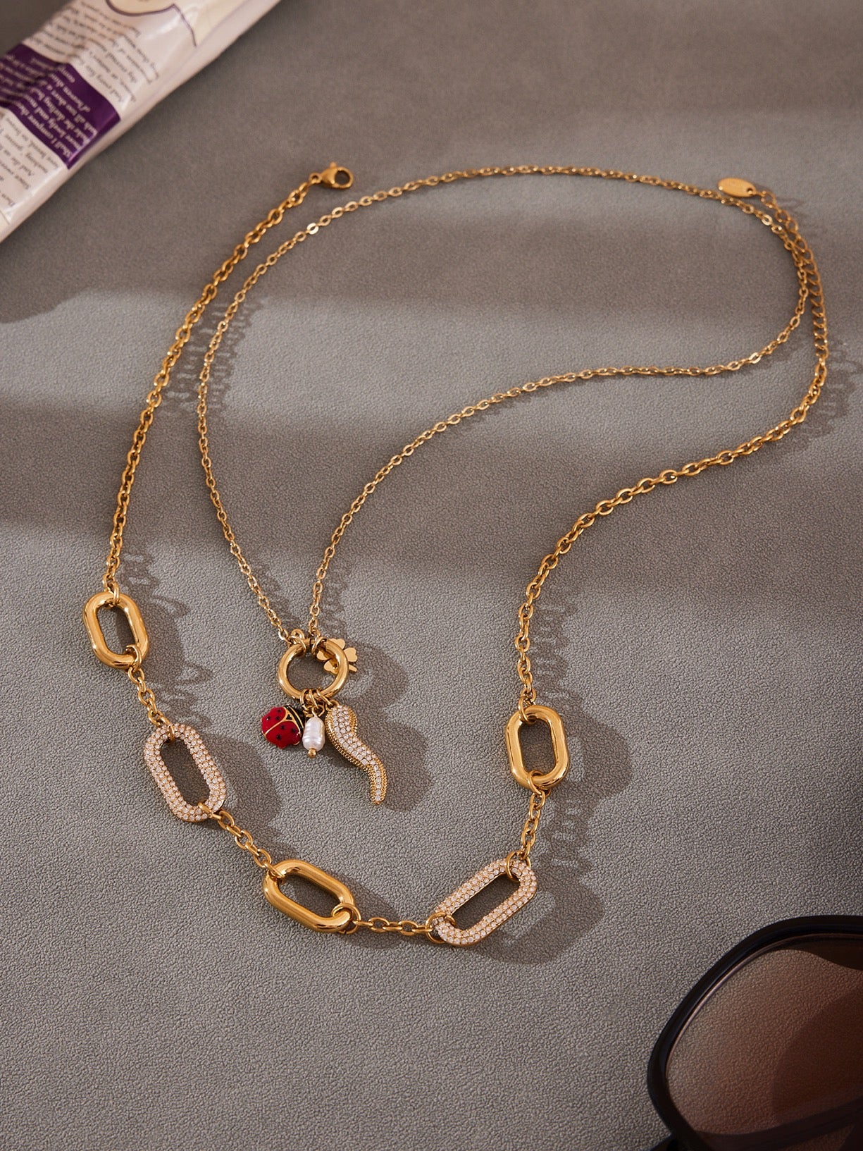 Crystal Bar Necklace