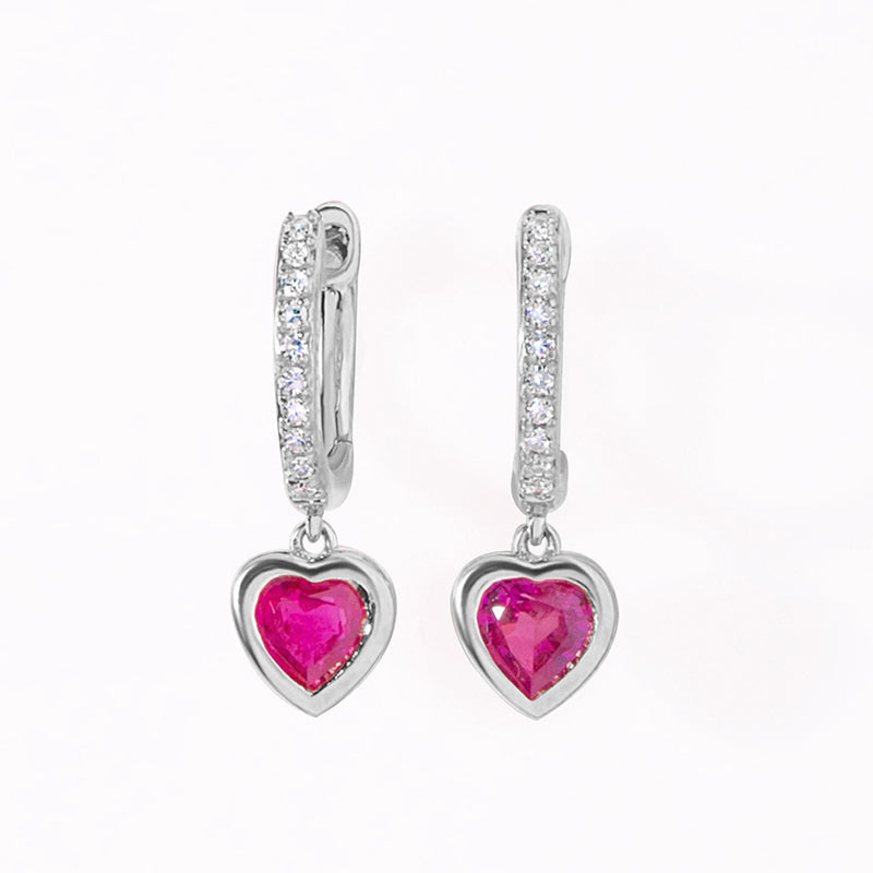 Royal Heart Silver Pink Huggies