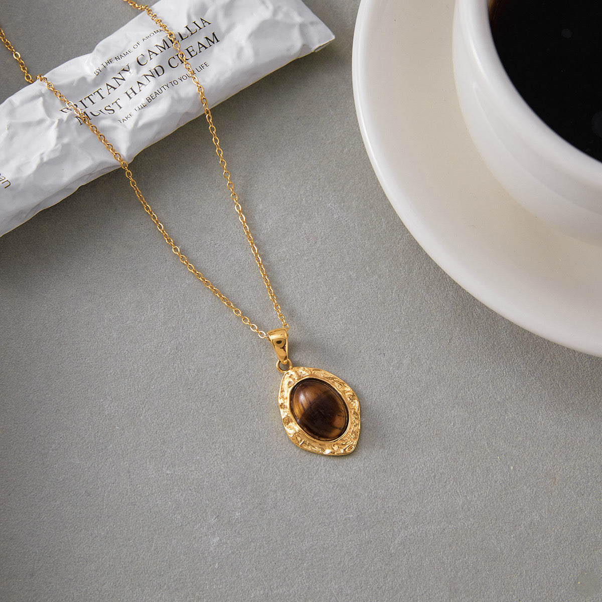 Cat Eye Stone Necklace