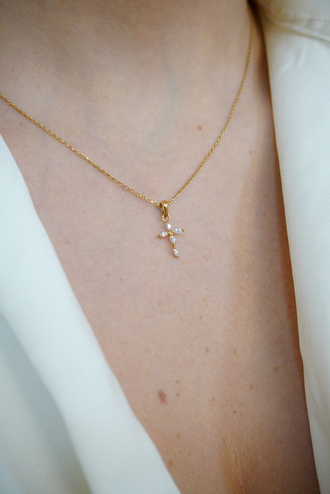 Cross 9k Solid Gold Necklace