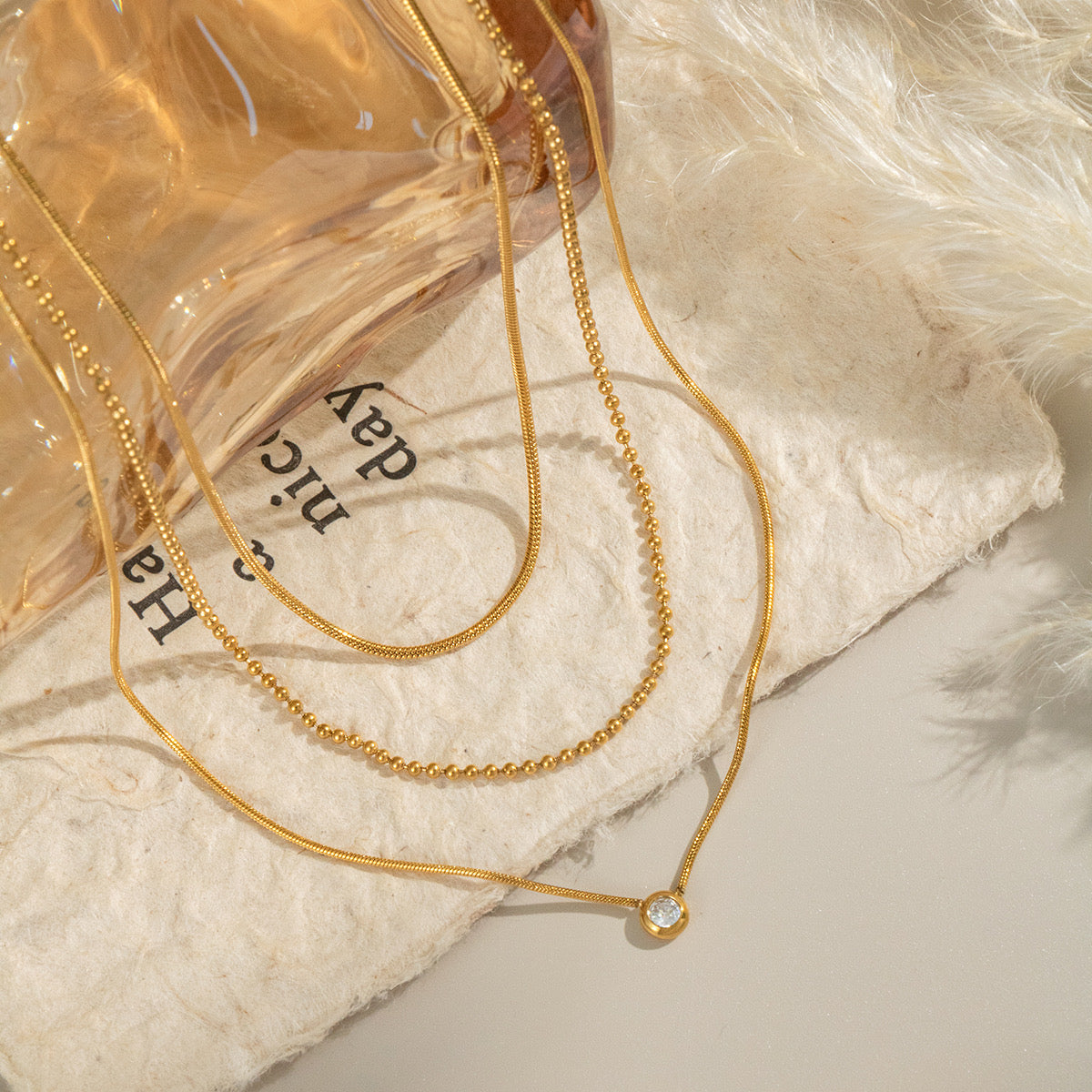 Minimal Triple Necklace