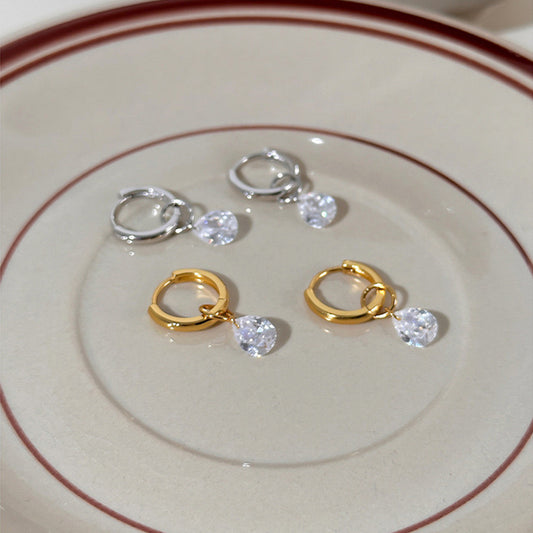 Crystal Drops Hoops