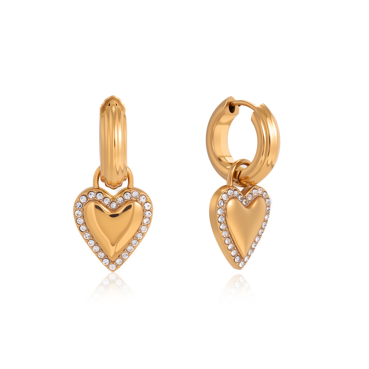 Chunky Hearts Hoops