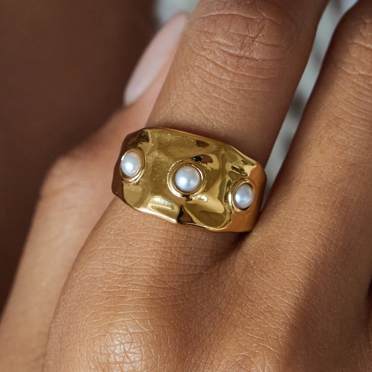Chunky Pearl Ring